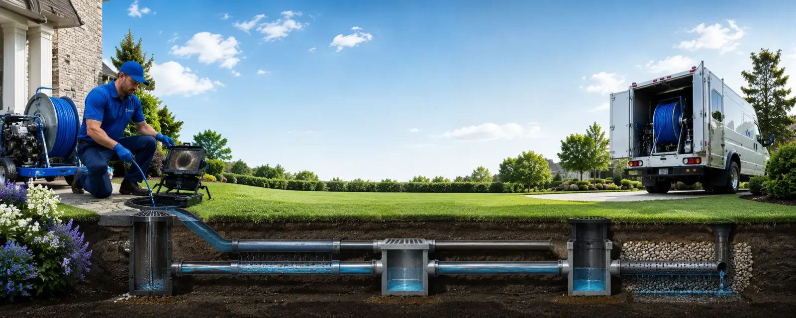 Outdoor drain cleaning information for Steeles Tavern, VA